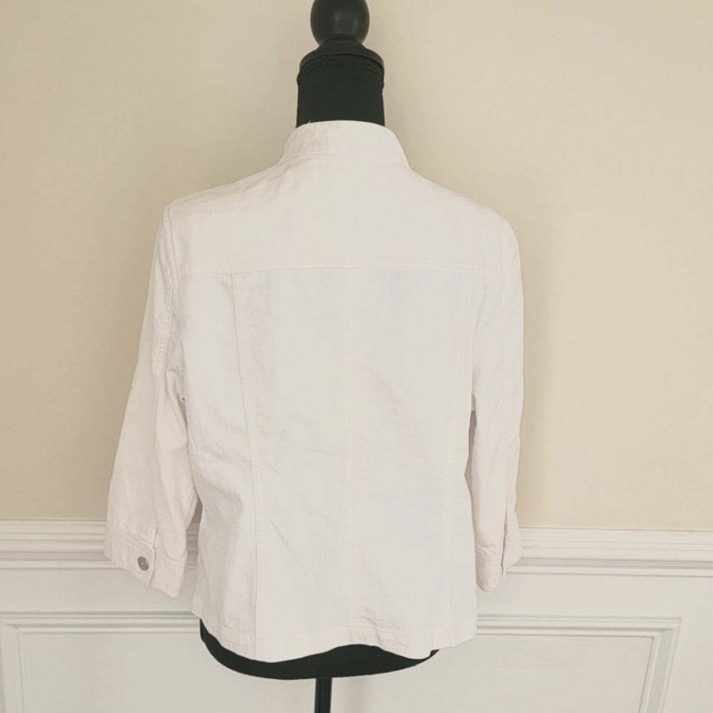 Ruby Rd White Quarter Length Jean Jacket - image 3